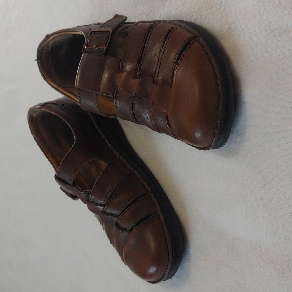 Birkenstocks original Foitprints brown leather size 43 men's shoes.
